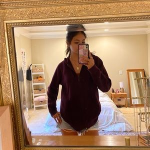 maroon/purple zip up hoodie